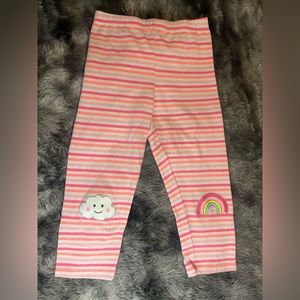 Girls leggings w/clouds & rainbows @ knees ~ size 7
